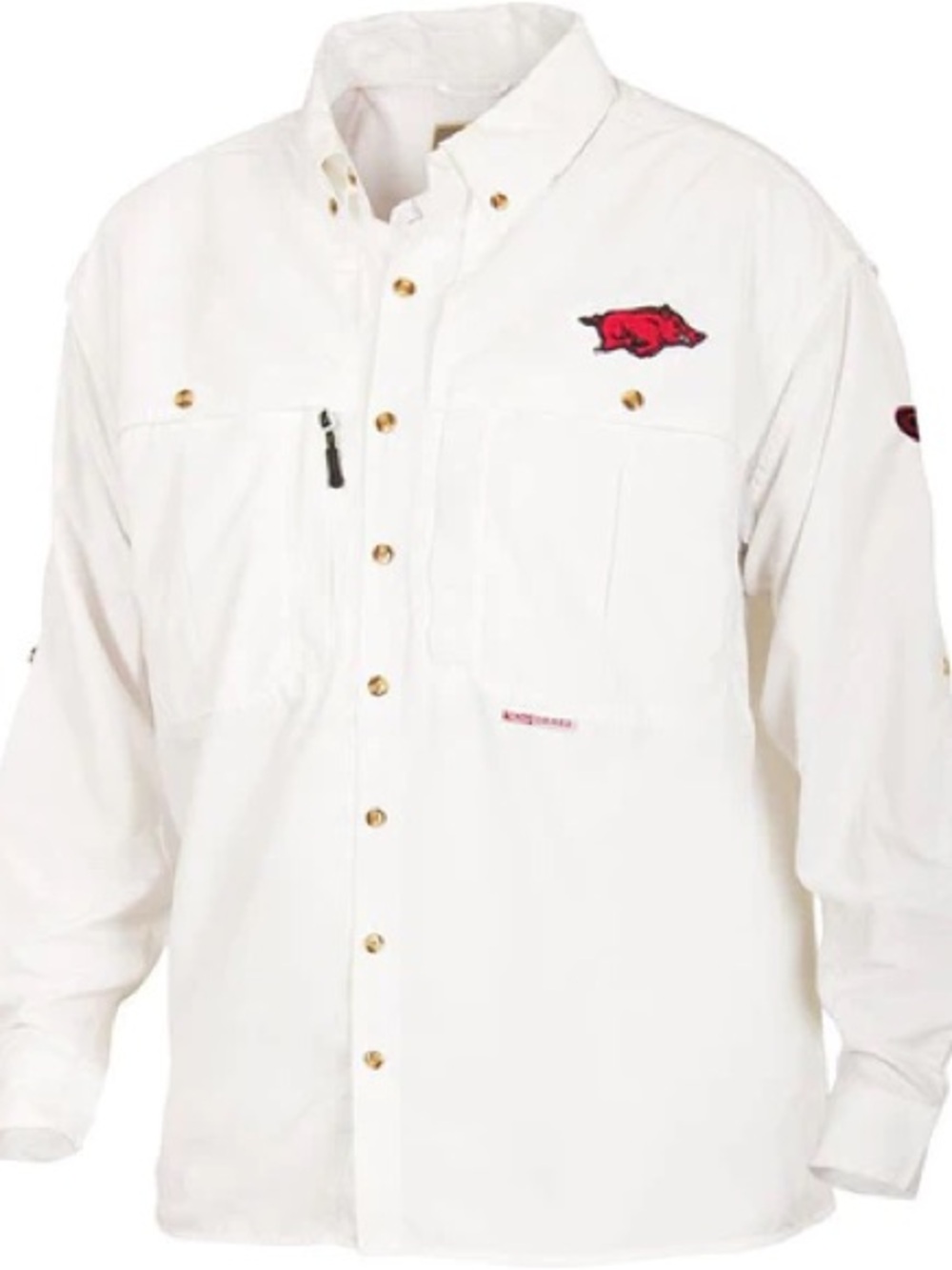 Arkansas Razorbacks Drake White Waterfowl Wingshooter Long Sleeve Shirt Sz L GUC